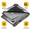 Core Tarps Tarp, 20 ft L x 0.5 mm H x 20 ft W, 5 Mil, Green/Black, Polyethylene CT-503-20X20 - alternate 3